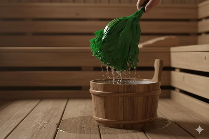 Handmade Finnish Sauna Whisk, Nordic Sauna Accessories Banya Venik for Massage