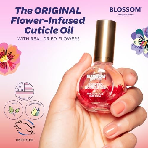 Blossom Cuticle Oil for Nails, Infused with Real Flowers, Apple, 0.5 fl. oz - Image 3
