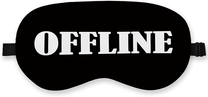 Offline Sleep Mask Silk, Funny Sleeping Mask Adjustable Sleep Mask, Blindfold for Sleeping, Black Out Eye Masks Funny Gifts for Man Women Friends