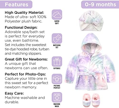 Rising Star Baby Toddler Robe Or Kids Robe for Girls and Boys - Kids & Baby Bath Robe Spa Set with Washcloth or Slippers - Image 3