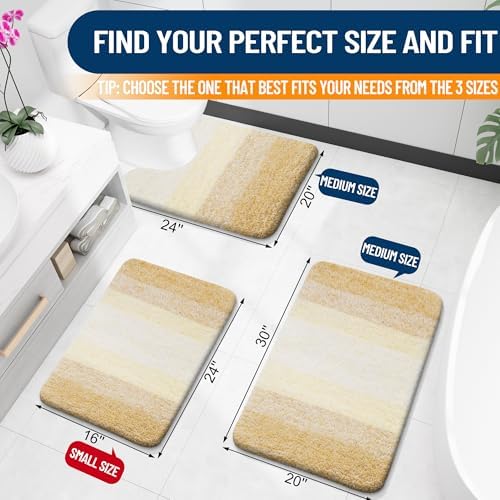 OLANLY Bathroom Runner Rug 59x20, Extra Soft Absorbent Microfiber Bath Rugs - Image 2