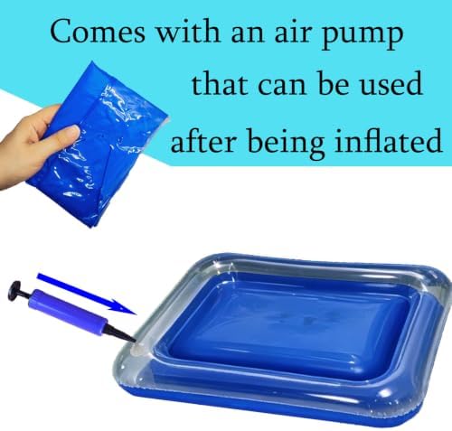 2 PCS Inflatable Pool Foot Bath Basin, Portable Foot Bath Basin, Foot Soaking Bath Basin for Pool Entry Ladder, Swimming Pool Clean Feet Pedicure Supplies - Image 4