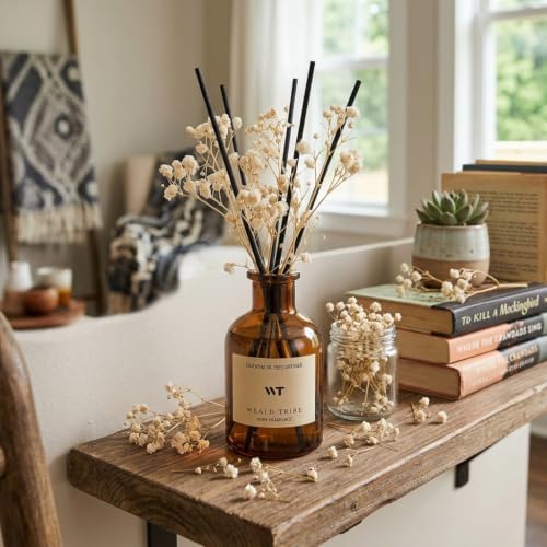 Coconut & Vanilla Scent Reed Diffuser Set for Bathroom Decor - Image 5