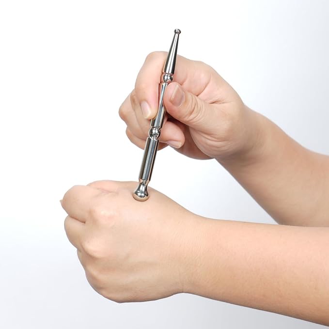 STICKON Stainless Steel Acupuncture Pen Trigger Point Massage Tool Relief Pain Tools for Full Body, Massage Pen for Facial Deep Tissue Acupressure Pen(STICKON-57)