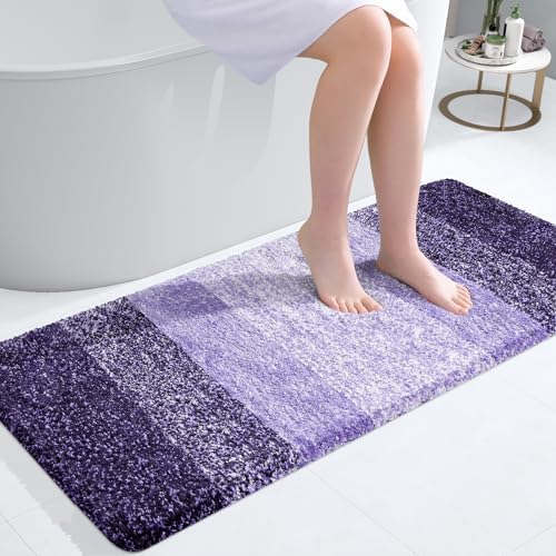 OLANLY Bathroom Runner Rug 47x20, Extra Soft Absorbent Microfiber Bath Rugs by OLANLY