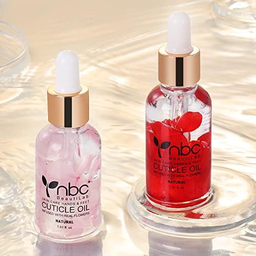 Nail Cuticle Oil, 2Pcs 30ml Rose & Strawberry Cuticle Oil Set Nail Growth Oil with Vitamin E, Jojoba Oil Natural Plant Based Cuticle Oil for Nails Smoothing, Nourishing, Moisturizing - Image 2