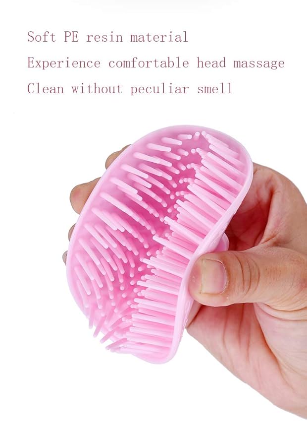 Aroveea Hair Scalp Brush Dandruff Cleaning Brush Shower Scalp Shampoo Brush Scalp Massager Pack of 4(Green and Yellow)