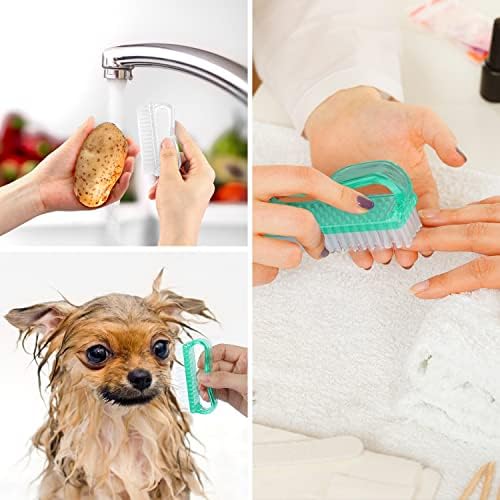 Larbois Handle Grip Nail Brush, Hand Fingernail Brush Cleaner Scrubbing Kit Pedicure for Toes and Nails Men Women (4 Pack) - Image 6