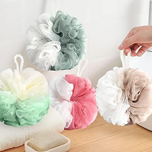 Fu Store Loofah Sponge Shower Loofahs 4 Colors Bath Sponges Body Scrubbers - Image 2