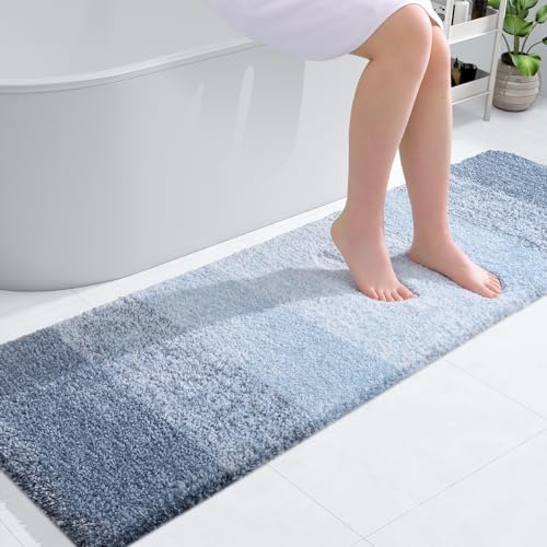 OLANLY Bathroom Runner Rug 59x17, Extra Soft Absorbent Microfiber Bath Rugs by OLANLY
