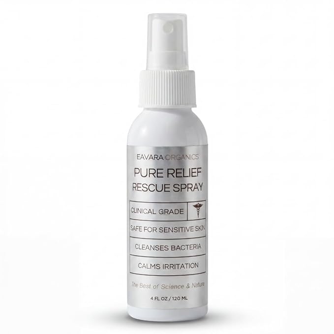 Pure Relief Rescue Spray for Sensitive, Irritated & Blemish-Prone Skin – Soothing & Gentle Facial Mist for Redness, Irritation, & Post Treatment – Hypochlorous Acid Spray for Face & Skin – 4 oz