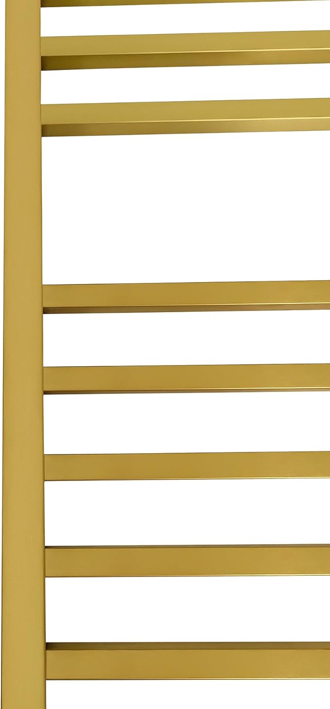 Luxury Heated Towel Rack Wall Mounted Towel Warmers, 14 Bars Towel Warmer Rack for Bathroom with Timer & Temperature Multi-Level Adjustable, Hardwired and Plug-in Compatible (Brushed Gold)