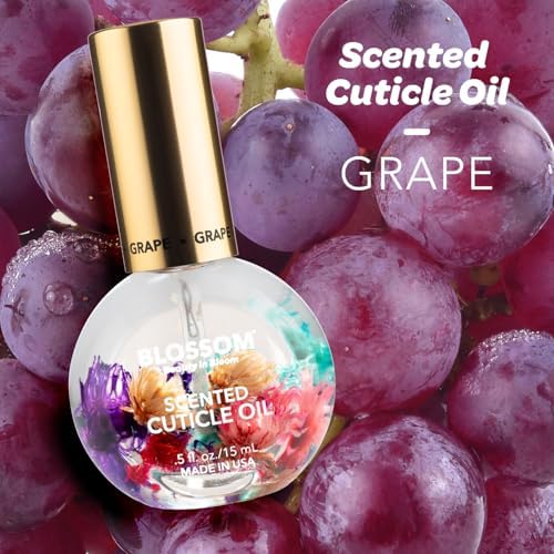 Blossom Cuticle Oil for Nails, Infused with Real Flowers, Grape, 0.5 fl. oz - Image 2