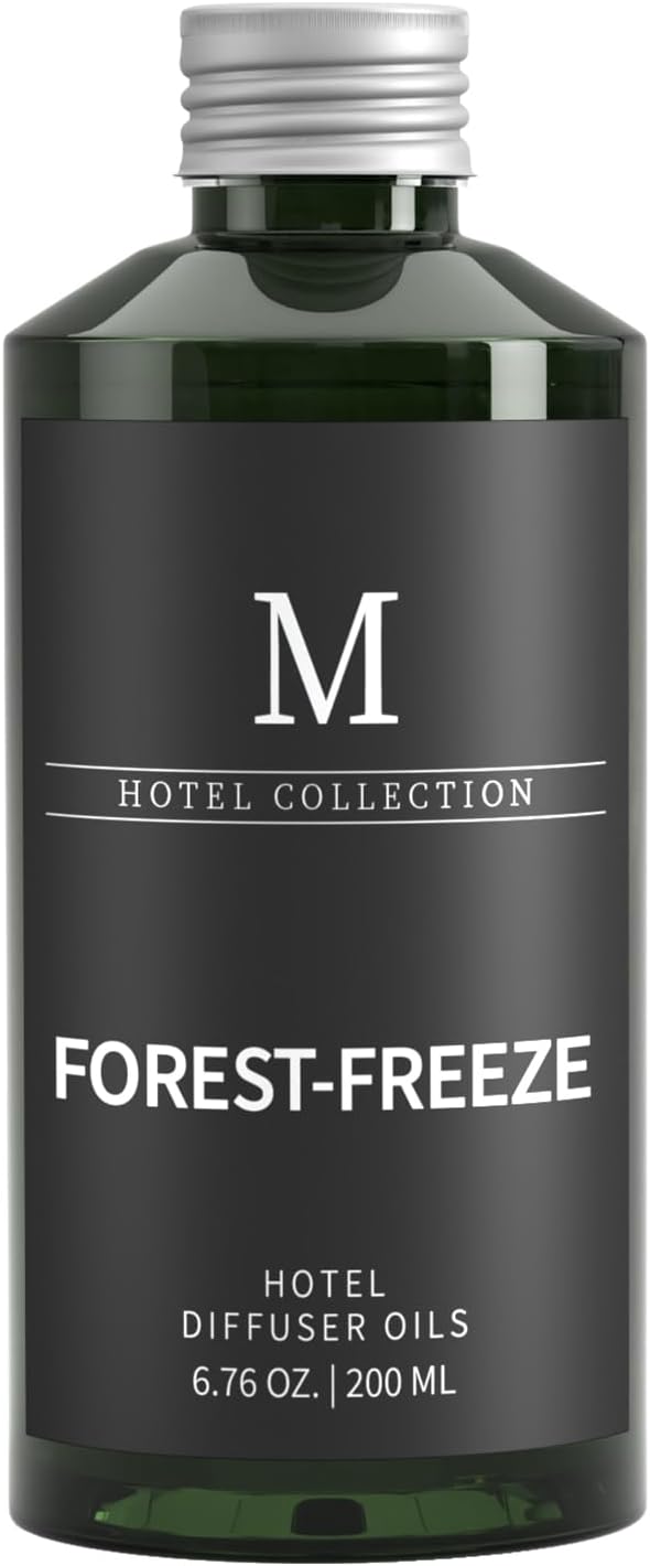 Hotel Collection Diffuser Oil- 6.76 Fl Oz/200ML-Forest-Freeze,Luxury Essential Oils for Diffuser Refill & Machines,Bigger Bottle, Bolder Aroma, Longer Lasting