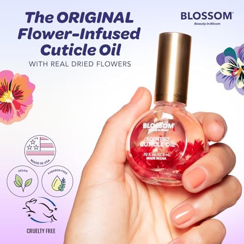 Blossom Cuticle Oil for Nails, Infused with Real Flowers, Grape, 0.5 fl. oz - Image 3
