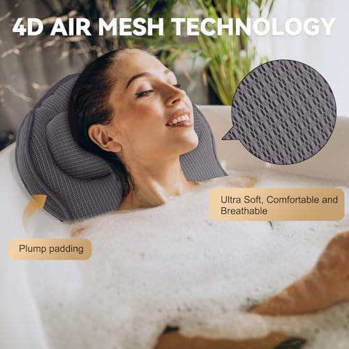 Extra Thick Full Body Bath Pillows for Bathtub- Luxury Bath Cushion for Head, Neck and Back Support, Soft Bath Pillow for Tub, Comfort Relaxation Spa Gifts Bathtub Accessories for Women - Image 3
