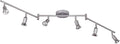Globe Electric 59351 Payton 6-Light Foldable Track Lighting, Matte Silver