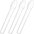 Pndeyo 3pcs Mini Stainless Steel Makeup Spatula, Silver Reusable Cosmetic Cream Spatulas Spoon, Skincare Scoop Applicator Facial Massage Beauty Tools for Mixing and - 2.73"×0.43"