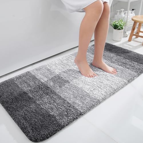 OLANLY Bathroom Runner Rug 45x27, Extra Soft Absorbent Microfiber Bath Rugs by OLANLY