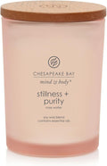 Chesapeake Bay Candle Scented Candle Stillness + Purity (Rose Water) Medium Jar 8 Ounce Home Décor