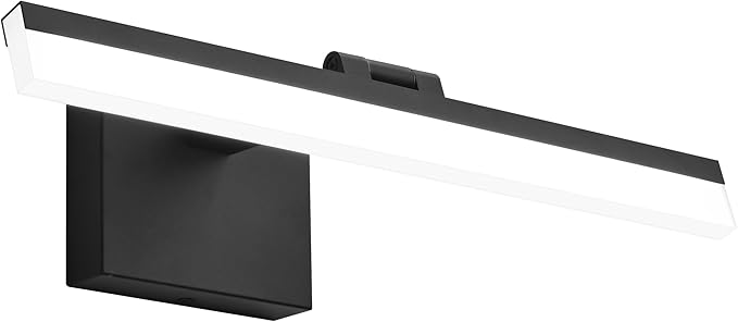 SOLFART 18Inch LED Vanity Light Bathroom Light Fixtures Over Mirror Black Vanity Lights for Bathroom Modern Lighting Fixture ND