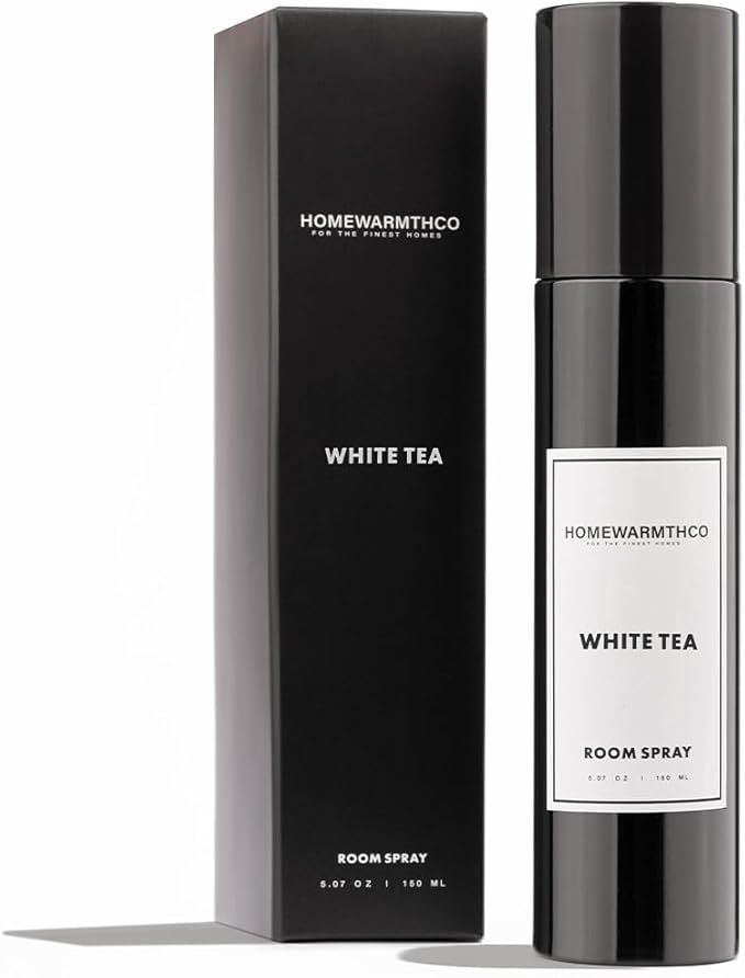 White Tea Room Spray – 5.07 oz Scented Air Freshener Spray for Home, Office, Kitchen & Bathroom Odor Eliminator Long-Lasting Linen Spray for Bedding, Pillows & Fabrics – Essential Oil Spray