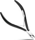 Cuticle Nippers Kit: Precision Coated Stainless Steel Cuticle Trimmer Remover for Fingernails and Toenails, Cutter for Manicure Pedicure, Nail Clippers Tools for Women (Black- 1 PACK)
