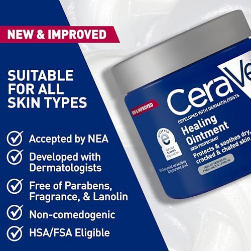 CeraVe Healing Ointment, Hyaluronic Acid Skin Protectant for Dry Skin, 12oz - Image 3