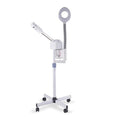 2 in 1 Professional Facial Steamer with 5X Magnification Lamp, Beautician Steamer Facial Spa, Hot Ionic Mist Face Steamer for Home Beauty Salon, Personal Skin Care Deep Cleaning, White