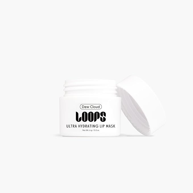 LOOPS Dew Cloud Ultra Hydrating Korean Mini Lip Mask - Nourish, Restore, and Replenish Hydration Beyond the Surface - Enhances Skin Barrier and Deeply Moisturizes Lips - Ultra Hydrating Mini Lip Balm