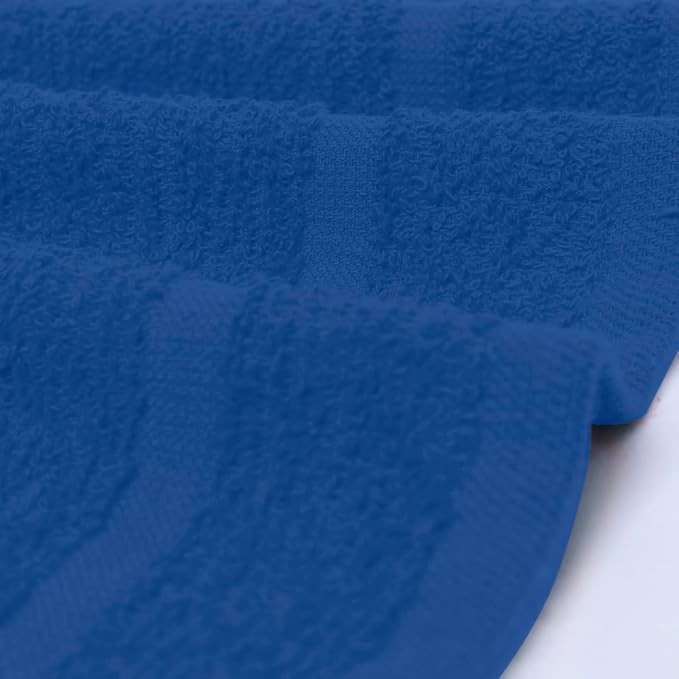 Avalon Towels Cotton Washcloths – (Pack of 36) Size 12x12 Inches, 100% Ring Spun Cotton, Soft & Absorbent Face Towels, Gym Towels, Hotel and Spa Quality, Reusable Fingertip Towels (Blue)