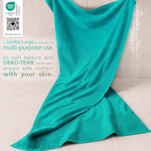 Cotton Paradise 100% Cotton Hand Towels, 2 Piece 35x70 Hand Bath Towels, Turquoise - Image 3