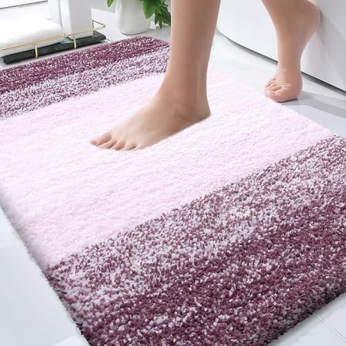 OLANLY Bathroom Rugs Mat 34x21, Extra Soft Absorbent Microfiber Bath Rugs by OLANLY