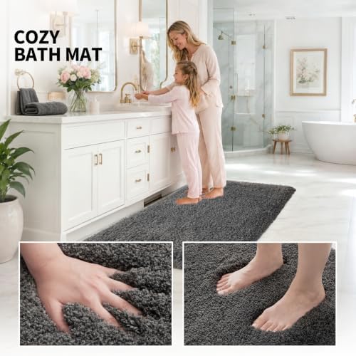 ILANGO Bathroom Rugs 48" × 24", Extra Soft Absorbent Microfiber Bath Rugs - Image 5