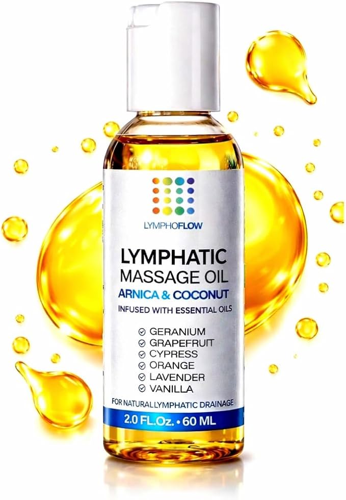 Bruizex Lymphatic Drainage Massage Oil: Arnica and Coconut Oil for Manual Lymph Drainage & Post Surgery Recovery for Liposuction, 360 Lipo, BBL,Tummy Tuck, Lymphedema, Lipedema, Lipo Foam- 2.0 oz