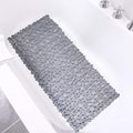SONGZIMING Bathtub Mat Non Slip 2 Pack, 35 x 16 Inches Pebble Shower Mat with Suction Cups and Drain Holes, Bath Mat for Shower,Bathroom tub (Grey) by HOME