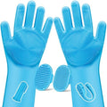 6PCS Grooming & Bath Supplies for Dogs, Cats | Dog Washing Gloves | Dog Bath Brush | Dog Shower Brush | Pet Grooming Gloves | Dog Grooming kit | Pet Supplies for Showerhead & Sprayer (Light Blue) by Augwind