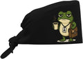 Alligator Ice Cream Working Cap, Scrub Cap with Sweatband, Adjustable Tie Back Hat Breathable Headgear for Women/Men