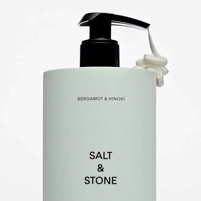Salt & Stone Body Lotion for Women & Men | Bergamot & Hinoki | Hydrates, Nourishes & Softens Skin | Restores Dry Skin | Fast-Absorbing | Cruelty-Free & Vegan | 15.2 fl oz