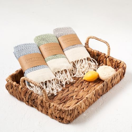 BAY LAUREL Turkish Hand Towel – Pack of 2 | Soft & Absorbent Decorative Towels for Bathroom, Hand, Face, Hair, Gym, Yoga, SPA, Kitchen & Tea | Boho Decor (Pistachio, Diamond 15x26 Inches (Set of 2) - Image 3