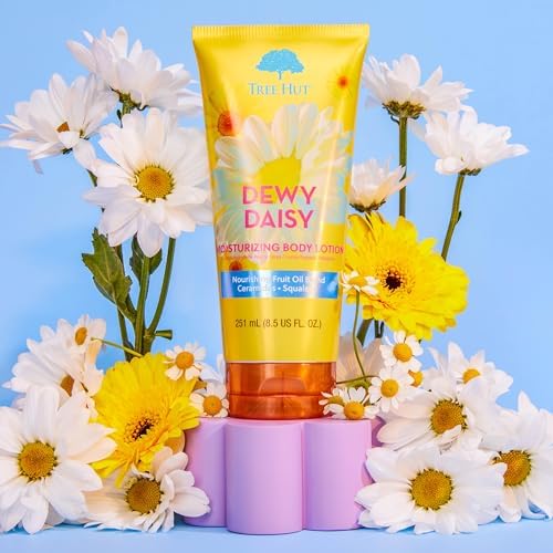 Tree Hut Dewy Daisy Moisturizing Body Lotion, Ceramide and Squalene Formula Helps Protect Skin, Long-lasting Hydration Leaves Skin Feeling Soft & Moisturized, 8.5 fl oz. (Pack of 2) - Image 3