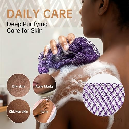 ARCH&M Authentic African Net Sponge Extra-Long 53" Back Scrubber - Image 3