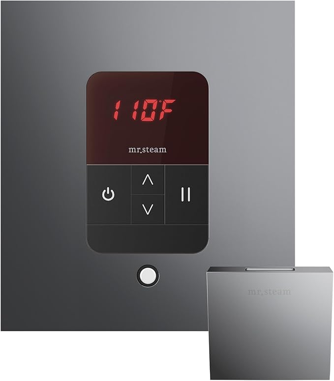 Mr Steam Basic Butler Steam Shower Ctrl Pkg w/Square iTempo Control and Steamhead in Brushed Nickel