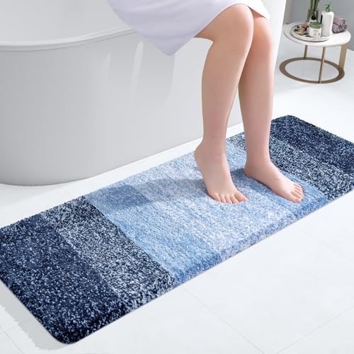 OLANLY Bathroom Runner Rug 47x17, Extra Soft Absorbent Microfiber Bath Rugs by OLANLY