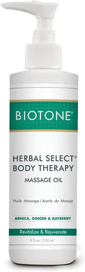 Biotone Herbal Select Massage Products Body Therapy Oil, 8 Ounce