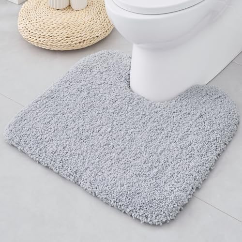 ILANGO Toilet Rugs U Shaped 22" × 24",Soft Absorbent Microfiber Bath Rugs by ILANGO