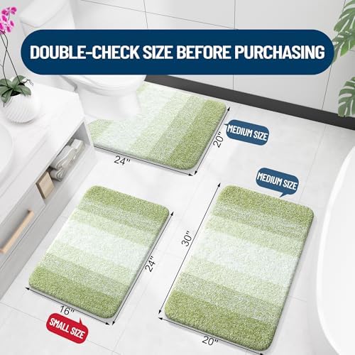 OLANLY Bathroom Runner Rug 40x24, Extra Soft Absorbent Microfiber Bath Rugs - Image 2