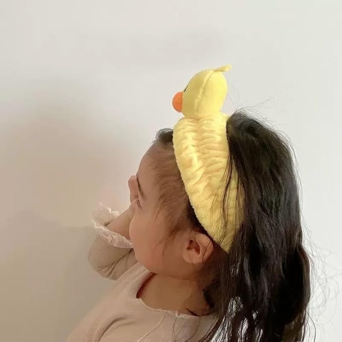 Funny Cat Headband for Women, Cute Animal Duck Frog Dinosaur Snail Kawaii Spa Headband Hair Accessories for Washing Face Shower Sports Beauty Skincare (Style 1)