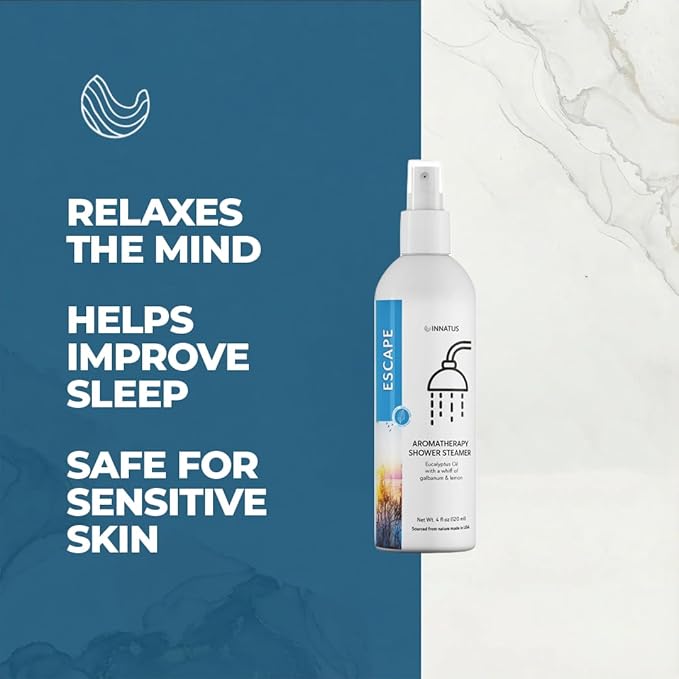 Soothing Shower Spray – 4oz Aromatherapy Shower Steamer Mist for a Spa-Like Experience – Relieves Stress & Elevates Your Shower – All-Natural Essential Oils (Eucalyptus Lemon)