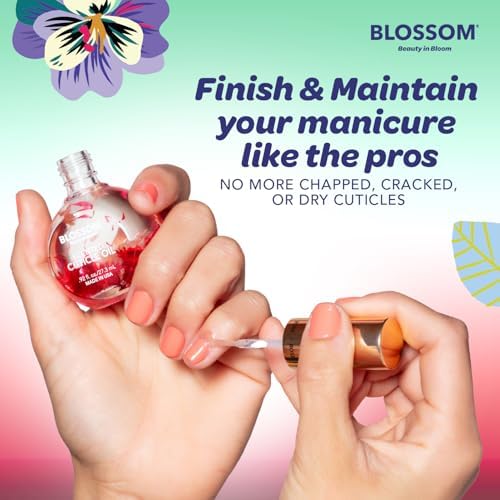 Blossom Cuticle Oil for Nails, Hydrating, Moisturizing, Scented Nail Oil Cuticle Care, Infused with Real Flowers, Made in USA, 0.92 fl. oz, Watermelon - Image 5